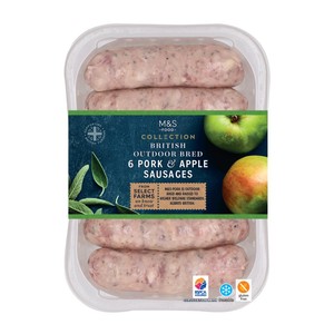 M&S Collection British 6 Pork & Caramelised Onion Sausages
