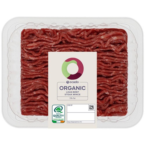 Ocado Organic Lean Beef Steak Mince 5% Fat