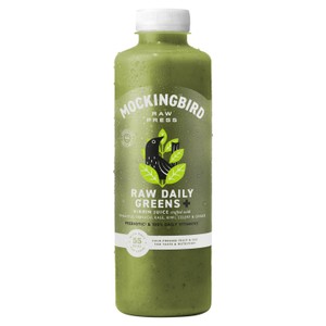 Mockingbird Raw Daily Greens Juice, Cucumber, Spinach, Pineapple, Kiwi