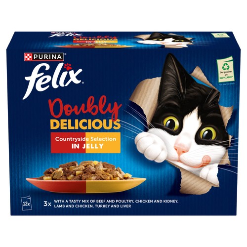 FELIX Doubly Delicious Countryside Selection in Jelly Wet Cat Food