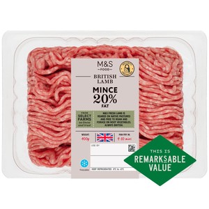 M&S Organic Lamb Mince 20% Fat