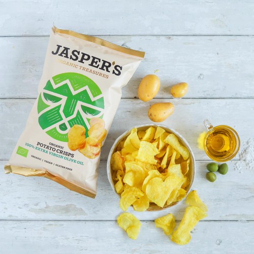 Jasper's Organic Potato Crisps 100% Extra Virgin Olive Oil