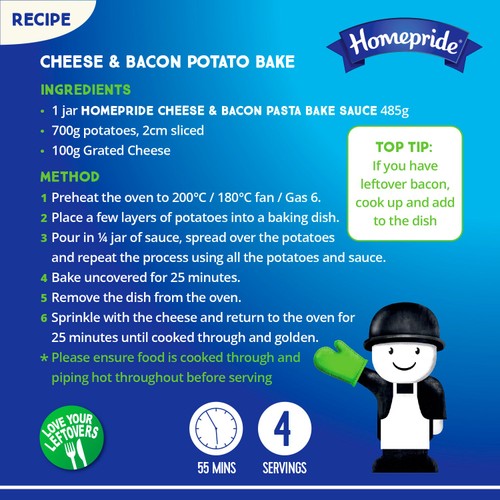 Homepride Cheese & Bacon Pasta Bake Sauce