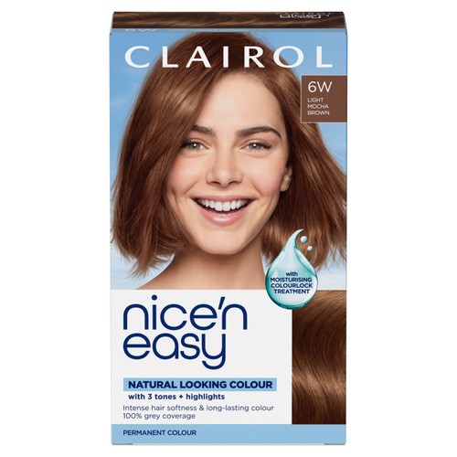 Clairol Nice'n Easy Creme Permanent Hair Dye 6W Light Mocha Brown