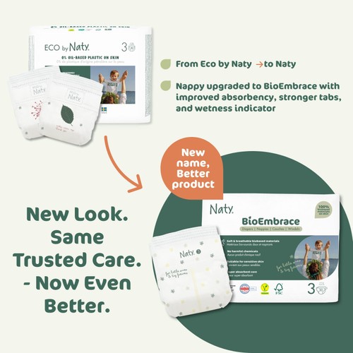 Naty BioEmbrace Big Pack Nappies Size 3 (4-9kg)
