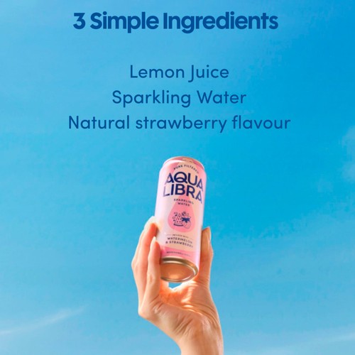 Aqua Libra Watermelon & Strawberry Sparkling Water