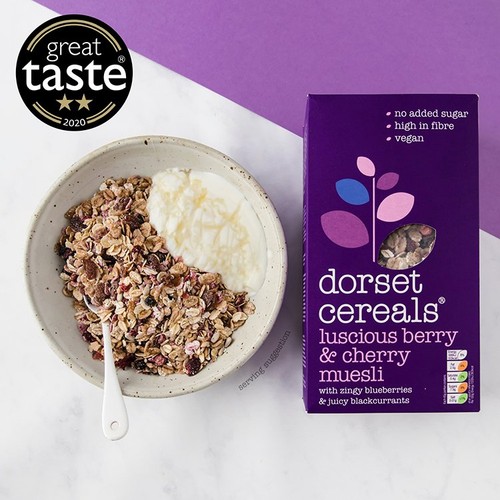 Dorset Cereals Luscious Berry&Cherry Muesli No Added Sugar Breakfast Cereal