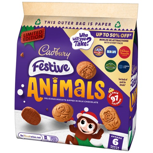 Cadbury Festive Animals Multipack