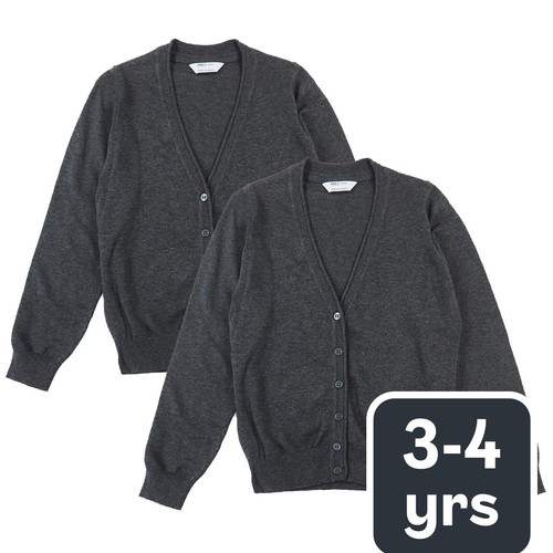M&S 2PK COTTON CARDIGAN WITH STAYNEW 3-4 Y