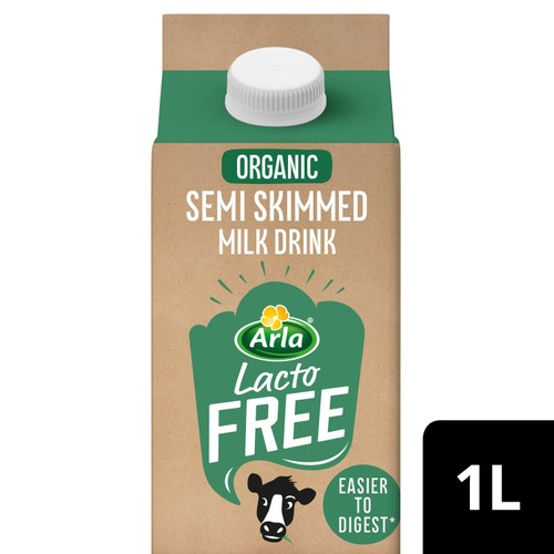 Arla LactoFREE Organic Semi Skimmed Milk Drink 