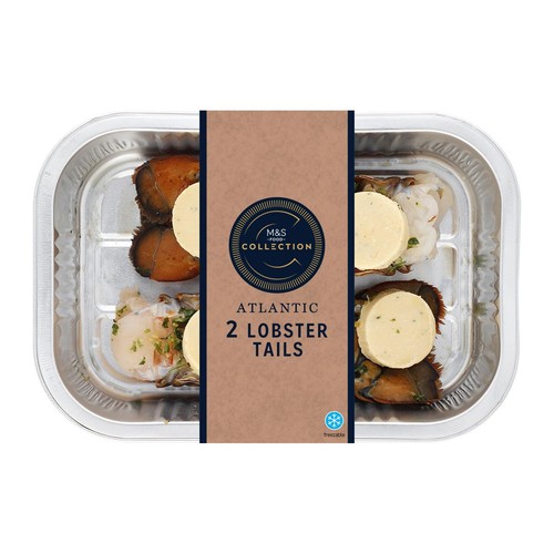 M&S Collection 2 Lobster Tails with Garlic Butter