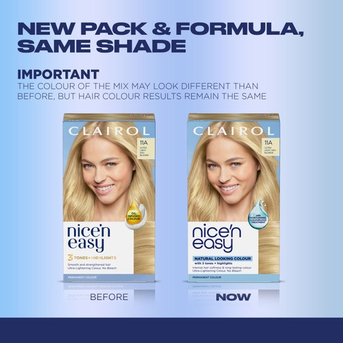 Clairol Nice'n Easy Hair Dye, 11A Ultra Light Ash Blonde