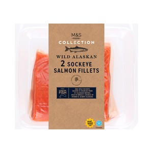 M&S Collection Wild Pacific 2 Sockeye Salmon Fillets