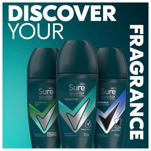 Sure Men Antiperspirant Deodorant Roll On Nonstop Sensitive