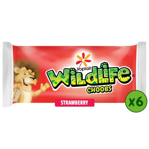 Wildlife Choobs Kids Strawberry Yoghurt Tubes