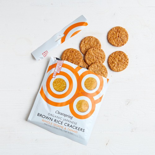 Clearspring Organic Whole Sesame Brown Rice Crackers