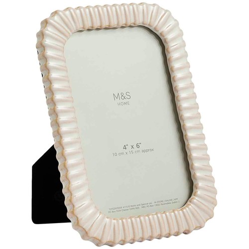 M&S Ceramic Ridged Photo Frame 4x6 Inch