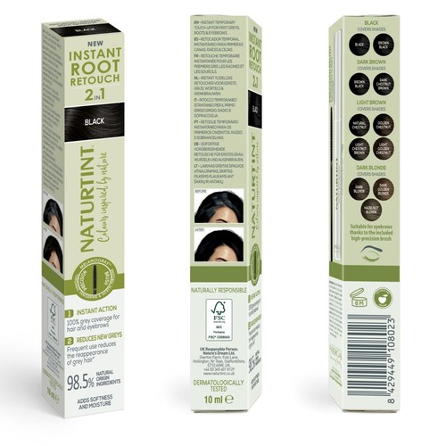 Naturtint Instant Root Re Touch 2in1 Black
