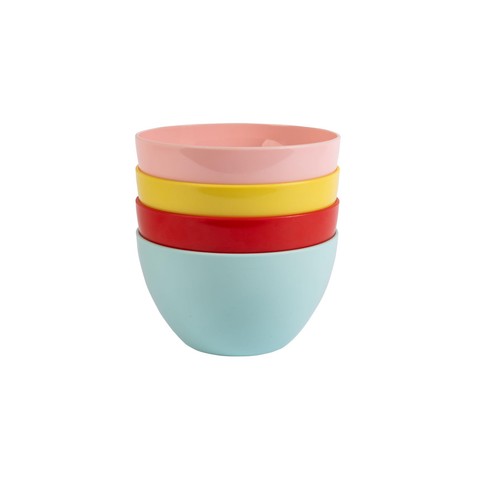Summerhouse Strawberries & Cream Set of 4 Reusable Bowls 