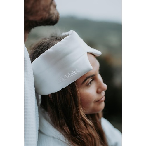 Silk Addict 100% Mulberry Sleep Mask, Ivory
