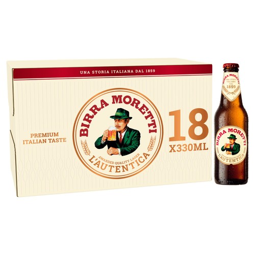 Birra Moretti Lager Beer Bottles