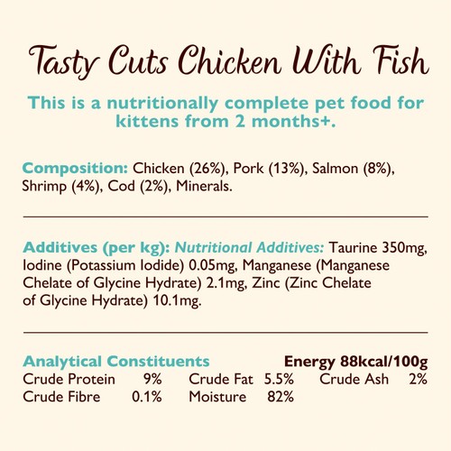 Lily's Kitchen Chicken & Ocean Fish Tasty Cuts in Gravy for Kittens