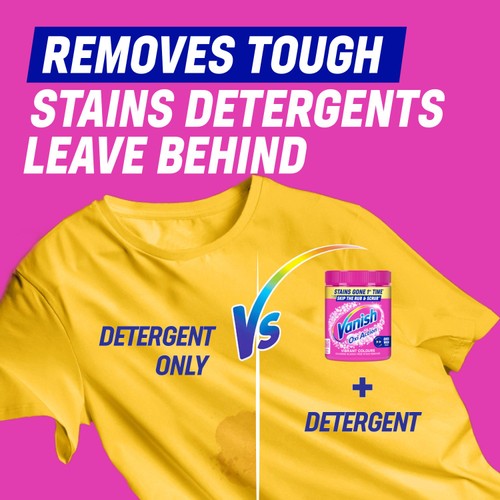 Vanish Oxi Action Powder Fabric Stain Remover Powder Colours 