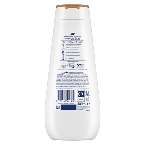 Dove Pampering Advanced Care Body Wash Shower Gel Shea Butter & Vanilla