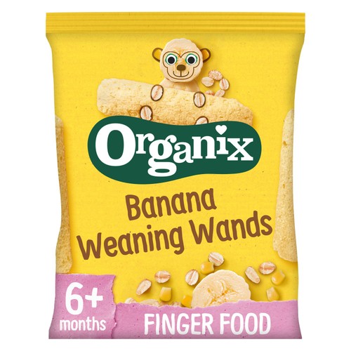 Organix Banana Weaning Wands Baby Snack 6+ Months