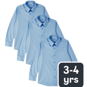 M&S Boys 3 Pack Regular Fit Shirt 3-4 Y