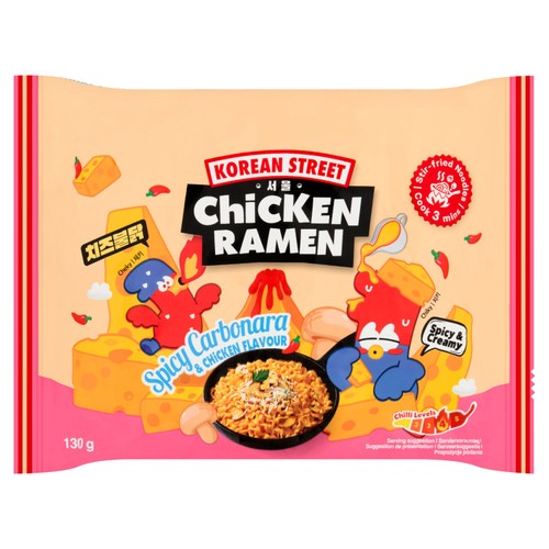 Korean Street Spicy Carbonara & Chicken Flavour Pack