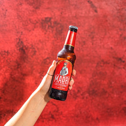 Madri Excepcional Premium Lager Beer Bottle