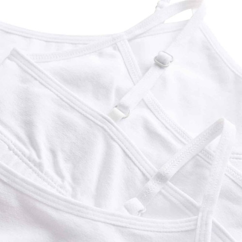 M&S Girls Cotton with Stretch Crop Tops, 6-7 Years, White
