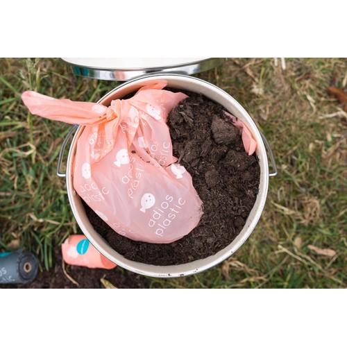 Adios Compostable & Biodegradable Dog Poo Bags - Grey 