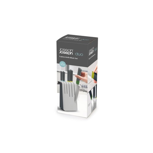 Joseph Joseph Duo 5pc Knife Block Set (Opal)