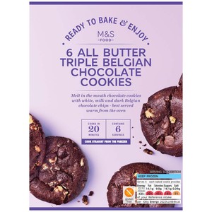 6 All Butter Triple Belgian Chocolate Cookies Frozen