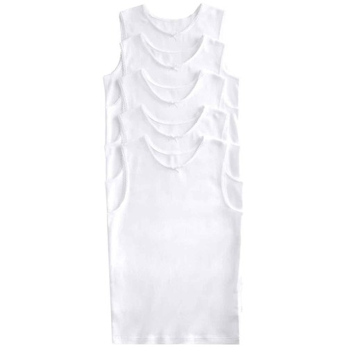 M&S Girls Pure Cotton Bow Vests, 11-12 Y, White