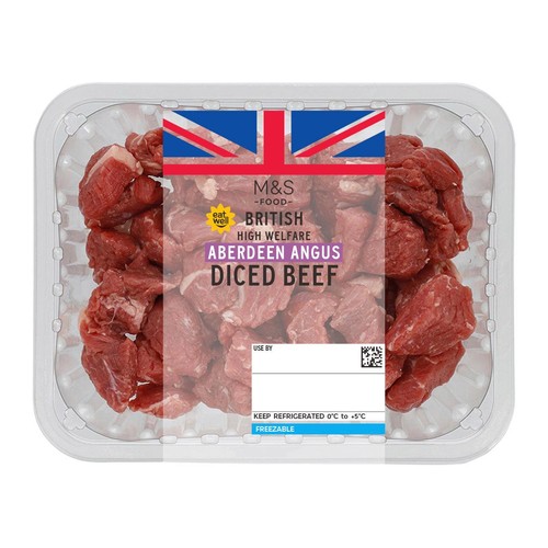 M&S Britiish Aberdeen Angus Diced Beef