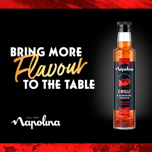 Napolina Chilli & Sundried Tomato Flavoured Olive Oil 250ml