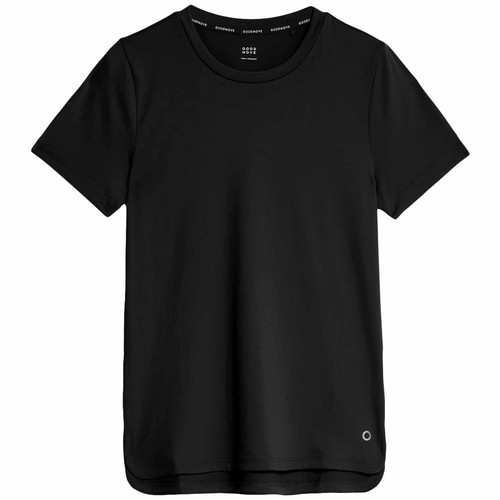 M&S Goodmove Womens Scoop Neck Fitted T-Shirt, 18, Black