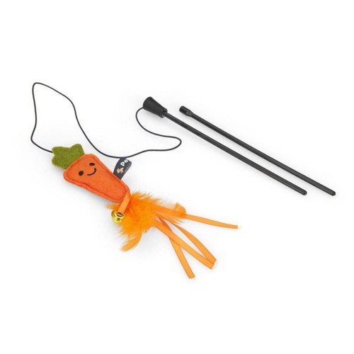 Petface Felt carrot Teaser Cat Toy