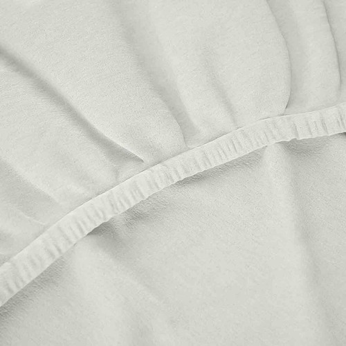 M&S Pure Brushed Cotton Fitted Sheet, Double, White
