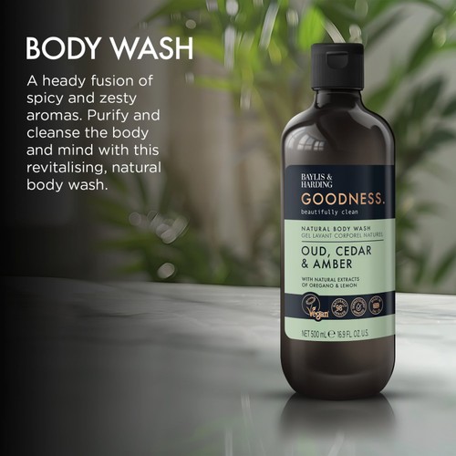 Baylis & Harding Goodness Oud, Cedar & Amber Body Wash
