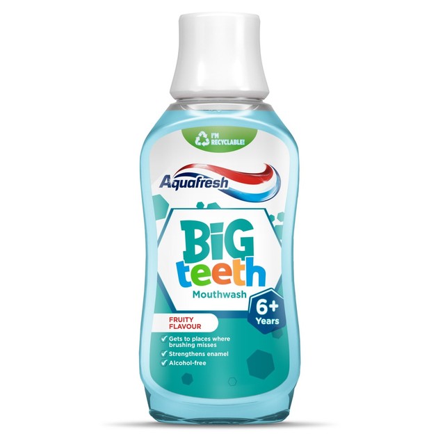Aquafresh Big Teeth Kids Mouthwash Fruit Flavour Children's Fluoride Mouthwash 300ml
