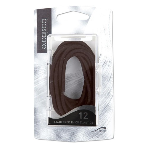 Thick Snag Free Hair Bands, Brown