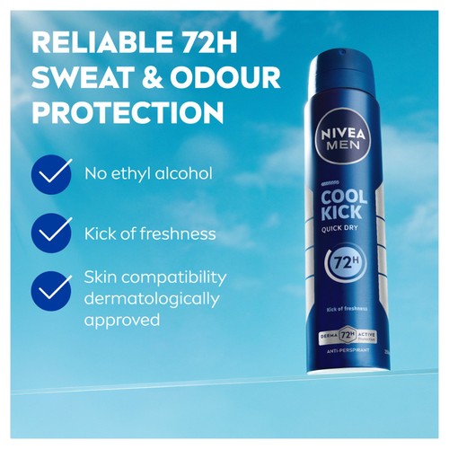 NIVEA MEN Cool Kick Anti-Perspirant Deodorant Spray 