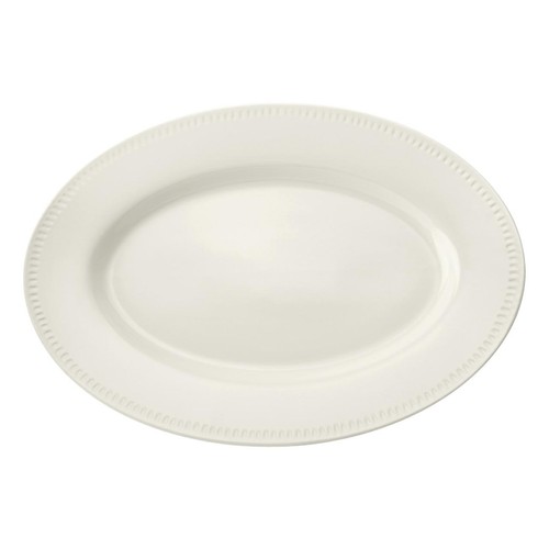 Mikasa Cranborne Stoneware Oval Serving Platter, 39cm, Gift boxed