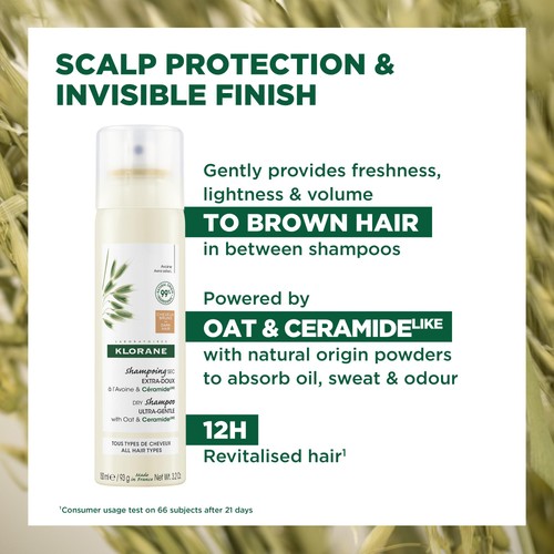 Klorane Extra-Gentle Tinted  Dry Shampoo Oat & CeramideLIKE