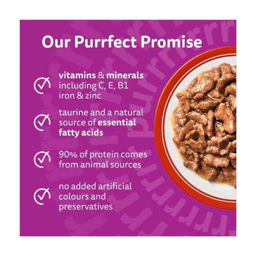 Whiskas 1+ Adult Wet Cat Food Pouches Meaty Meals in Gravy