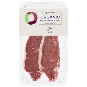 Organic 2 Beef Sirloin Steaks